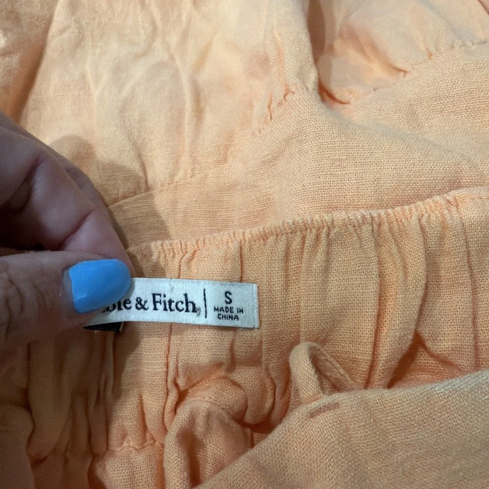 ABERCROMBIE &‎ FITCH Assymestrical Maxi Dress Small Orange Casual Bohemian